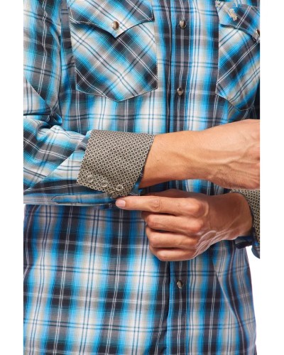 CHEMISE WESTERN AMERICAINE WRANGLER ARIAT STARS AND STRIPES RODEO CLOTHING