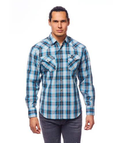 CHEMISE WESTERN AMERICAINE WRANGLER ARIAT STARS AND STRIPES RODEO CLOTHING