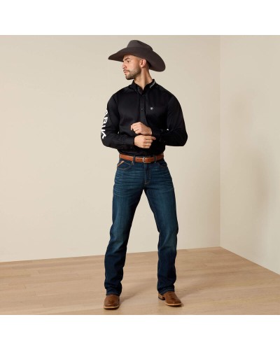 CHEMISE WESTERN AMERICAINE WRANGLER JACK DANIELS STARS AND STRIPES