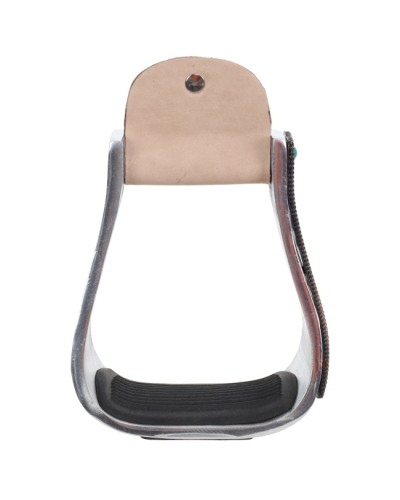 ETRIER WESTERN CHEVAL EQUITATION BOIS CUIR REWHIDE  GUETRE AMERICAINE