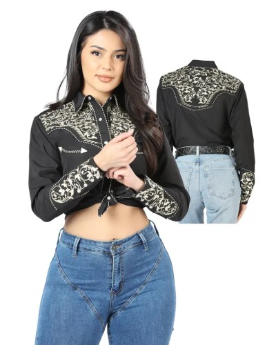 CHEMISE WESTERN AMERICAINE WRANGLER JACK DANIELS STARS AND STRIPES