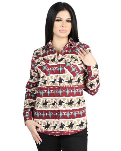 CHEMISE WESTERN AMERICAINE WRANGLER JACK DANIELS STARS AND STRIPES