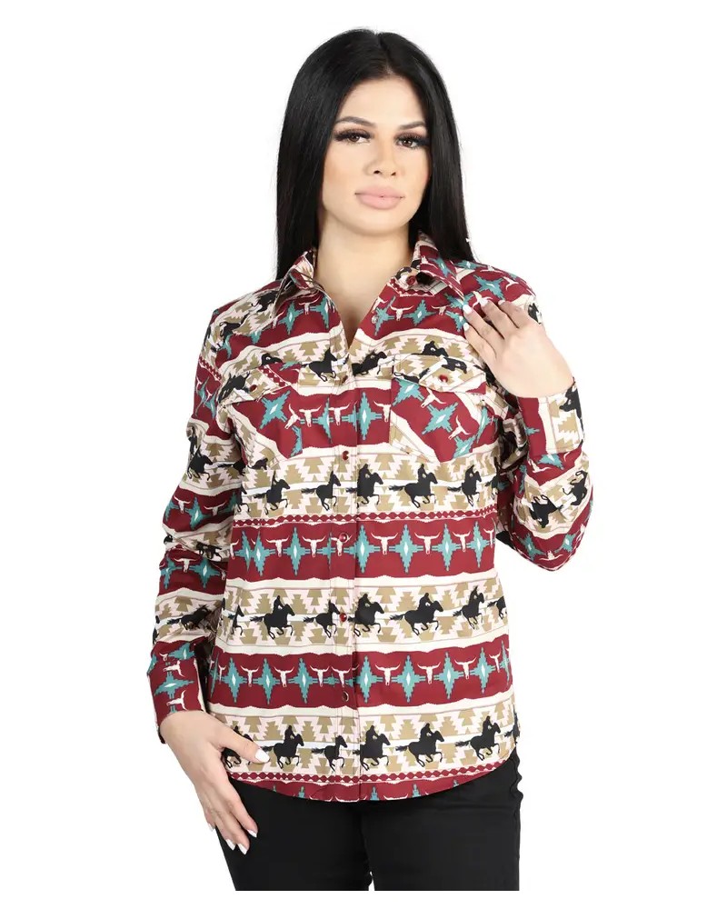 CHEMISE WESTERN AMERICAINE WRANGLER JACK DANIELS STARS AND STRIPES