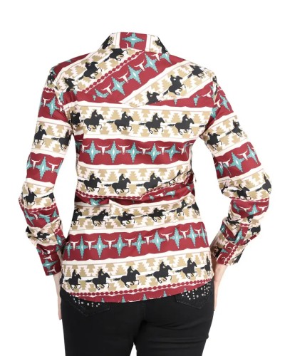 CHEMISE WESTERN AMERICAINE WRANGLER JACK DANIELS STARS AND STRIPES