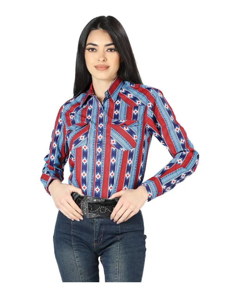 CHEMISE WESTERN AMERICAINE WRANGLER JACK DANIELS STARS AND STRIPES