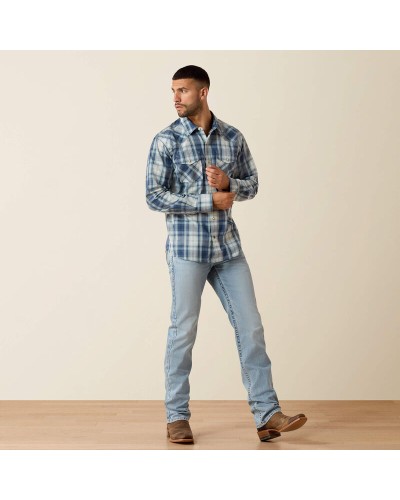 CHEMISE WESTERN AMERICAINE WRANGLER JACK DANIELS STARS AND STRIPES