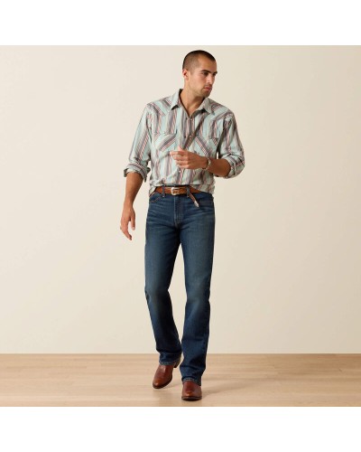 CHEMISE WESTERN AMERICAINE WRANGLER JACK DANIELS STARS AND STRIPES