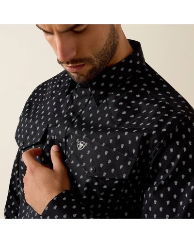 CHEMISE WESTERN AMERICAINE WRANGLER JACK DANIELS STARS AND STRIPES