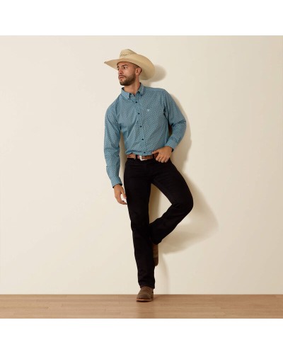 CHEMISE WESTERN AMERICAINE WRANGLER JACK DANIELS STARS AND STRIPES