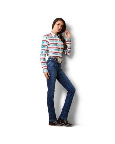 CHEMISE WESTERN AMERICAINE WRANGLER JACK DANIELS STARS AND STRIPES