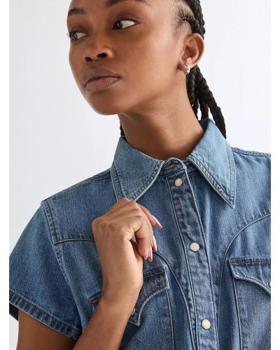 CHEMISE WESTERN AMERICAINE WRANGLER JACK DANIELS STARS AND STRIPES