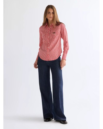 CHEMISE WESTERN AMERICAINE WRANGLER JACK DANIELS STARS AND STRIPES