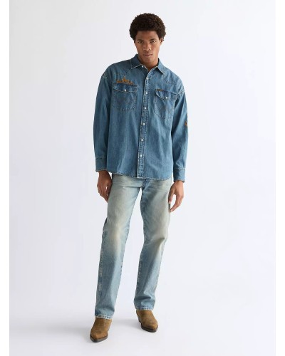 CHEMISE WESTERN AMERICAINE WRANGLER JACK DANIELS STARS AND STRIPES