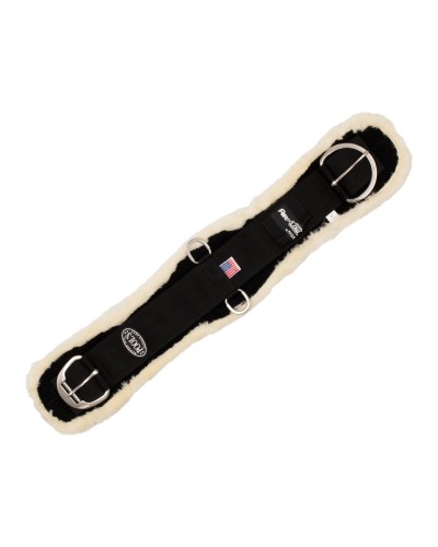 SANGLE WESTERN CHEVAL EQUITATION NEOPRENE MOUTON CUIR AMERICAINE