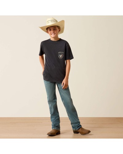 TEE SHIRT WESTERN AMERICAINE WRANGLER JACK DANIELS STARS AND STRIPES ARIAT