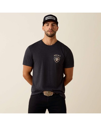 TEE SHIRT WESTERN AMERICAINE WRANGLER JACK DANIELS STARS AND STRIPES ARIAT