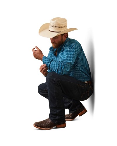 CHEMISE WESTERN AMERICAINE WRANGLER JACK DANIELS STARS AND STRIPES