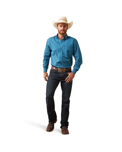 CHEMISE WESTERN AMERICAINE WRANGLER JACK DANIELS STARS AND STRIPES