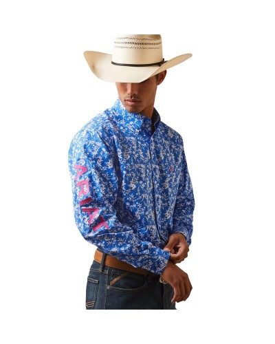 CHEMISE WESTERN AMERICAINE WRANGLER JACK DANIELS STARS AND STRIPES