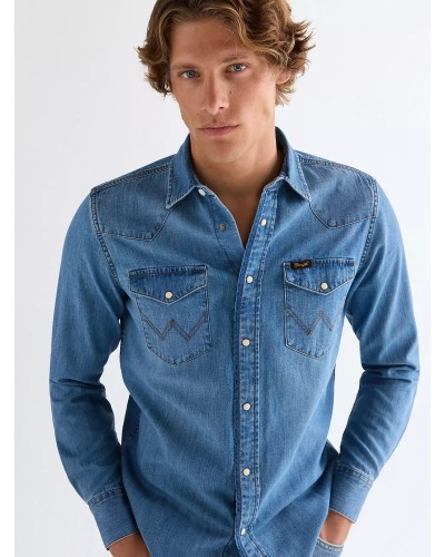 CHEMISE WESTERN AMERICAINE WRANGLER JACK DANIELS STARS AND STRIPES