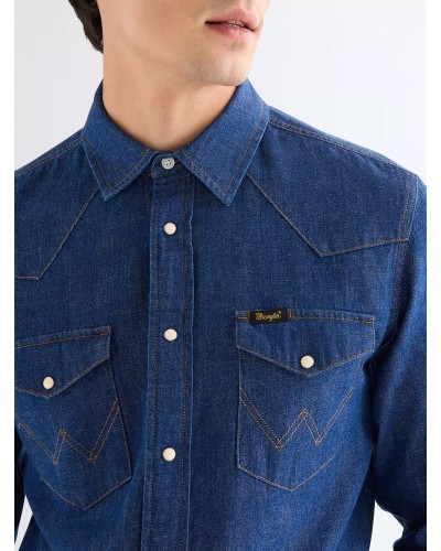 CHEMISE WESTERN AMERICAINE WRANGLER JACK DANIELS STARS AND STRIPES