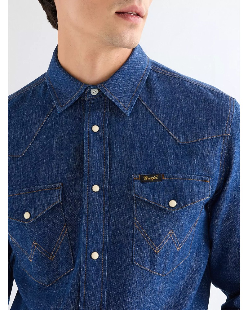 CHEMISE WESTERN AMERICAINE WRANGLER JACK DANIELS STARS AND STRIPES