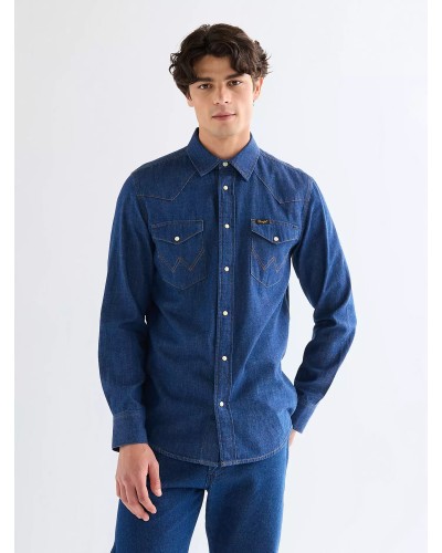 CHEMISE WESTERN AMERICAINE WRANGLER JACK DANIELS STARS AND STRIPES