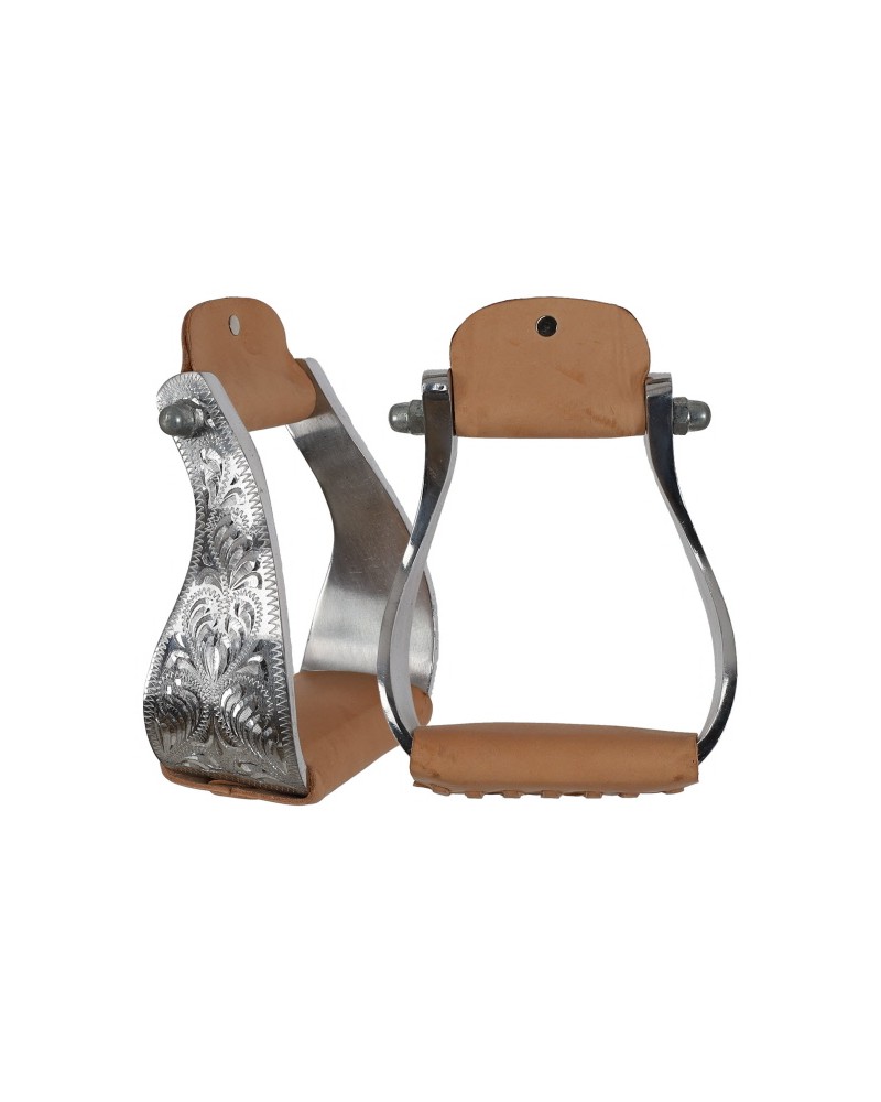 ETRIER WESTERN CHEVAL EQUITATION BOIS CUIR REWHIDE  GUETRE AMERICAINE