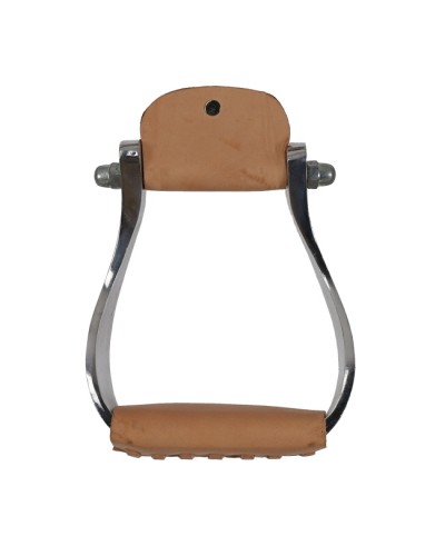 ETRIER WESTERN CHEVAL EQUITATION BOIS CUIR REWHIDE  GUETRE AMERICAINE