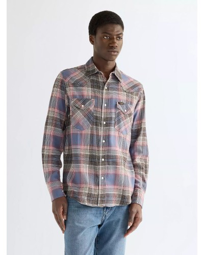CHEMISE WESTERN AMERICAINE WRANGLER JACK DANIELS STARS AND STRIPES