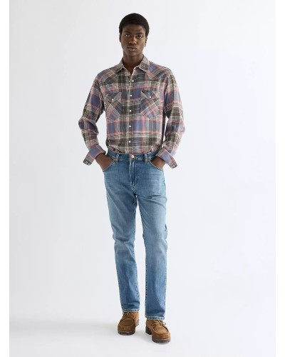 CHEMISE WESTERN AMERICAINE WRANGLER JACK DANIELS STARS AND STRIPES