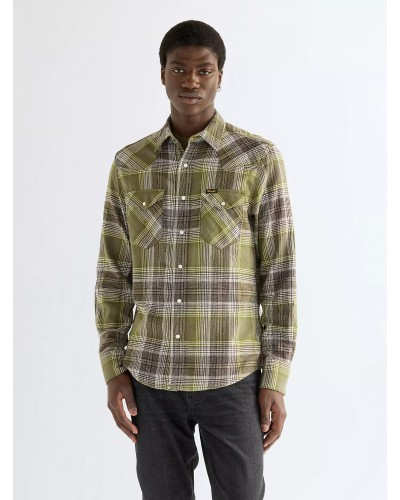 CHEMISE WESTERN AMERICAINE WRANGLER JACK DANIELS STARS AND STRIPES