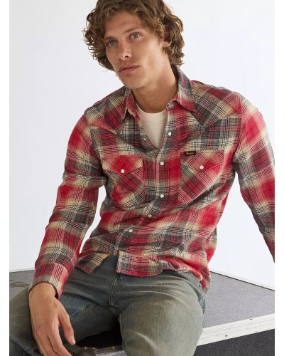 CHEMISE WESTERN AMERICAINE WRANGLER JACK DANIELS STARS AND STRIPES