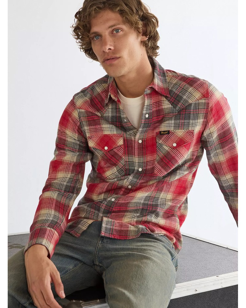 CHEMISE WESTERN AMERICAINE WRANGLER JACK DANIELS STARS AND STRIPES