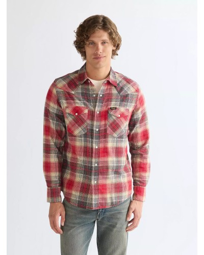 CHEMISE WESTERN AMERICAINE WRANGLER JACK DANIELS STARS AND STRIPES