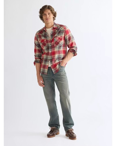 CHEMISE WESTERN AMERICAINE WRANGLER JACK DANIELS STARS AND STRIPES