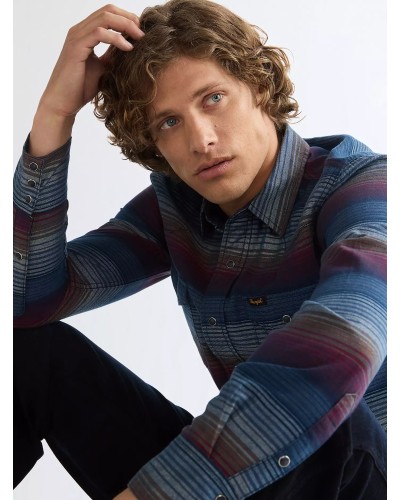 CHEMISE WESTERN AMERICAINE WRANGLER JACK DANIELS STARS AND STRIPES