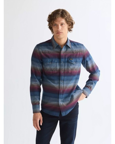 CHEMISE WESTERN AMERICAINE WRANGLER JACK DANIELS STARS AND STRIPES