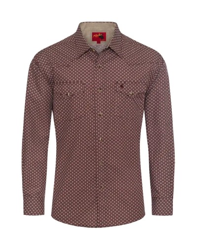 CHEMISE WESTERN AMERICAINE WRANGLER ARIAT STARS AND STRIPES RODEO CLOTHING