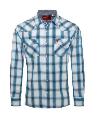 CHEMISE WESTERN AMERICAINE WRANGLER ARIAT STARS AND STRIPES RODEO CLOTHING