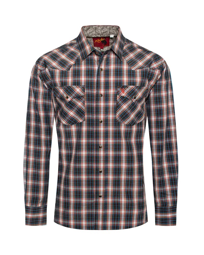 CHEMISE WESTERN AMERICAINE WRANGLER ARIAT STARS AND STRIPES RODEO CLOTHING