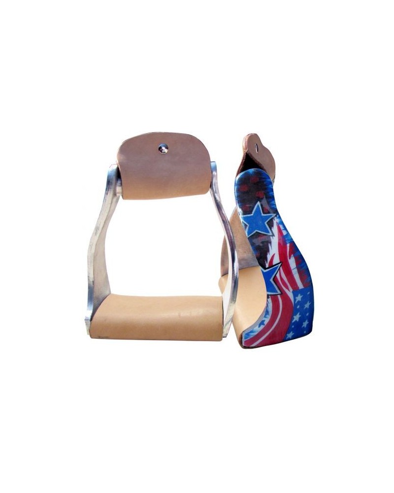 ETRIER WESTERN CHEVAL EQUITATION BOIS CUIR REWHIDE  GUETRE AMERICAINE