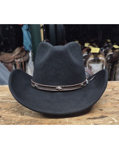 CHAPEAU PAILLE FEUTRE CUIR COWBOY RANCH EQUITATION WESTERN COUNTRY