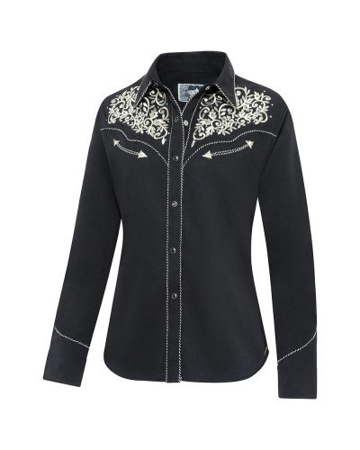 CHEMISE WESTERN AMERICAINE WRANGLER JACK DANIELS STARS AND STRIPES