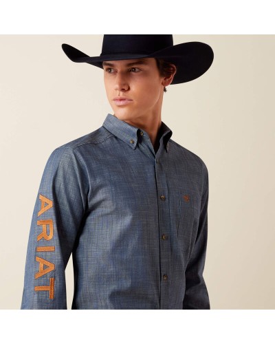 CHEMISE WESTERN AMERICAINE WRANGLER  STARS AND STRIPES ARIAT