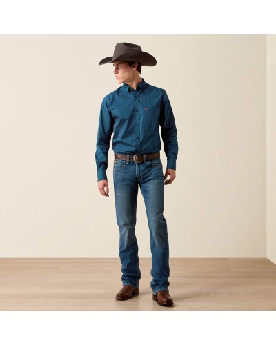 CHEMISE WESTERN AMERICAINE WRANGLER ARIAT STARS AND STRIPES