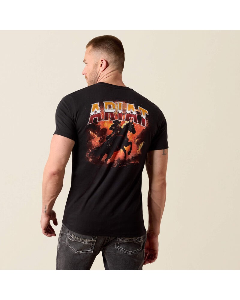 CHEMISE WESTERN AMERICAINE WRANGLER ARIAT TEE SHIRT STARS AND STRIPES