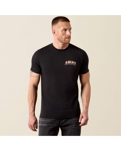 CHEMISE WESTERN AMERICAINE WRANGLER ARIAT TEE SHIRT STARS AND STRIPES