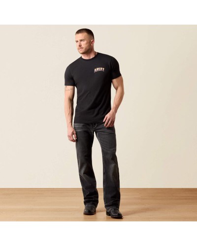 CHEMISE WESTERN AMERICAINE WRANGLER ARIAT TEE SHIRT STARS AND STRIPES
