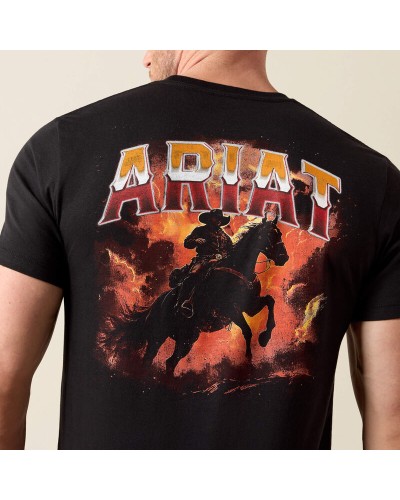 CHEMISE WESTERN AMERICAINE WRANGLER ARIAT TEE SHIRT STARS AND STRIPES